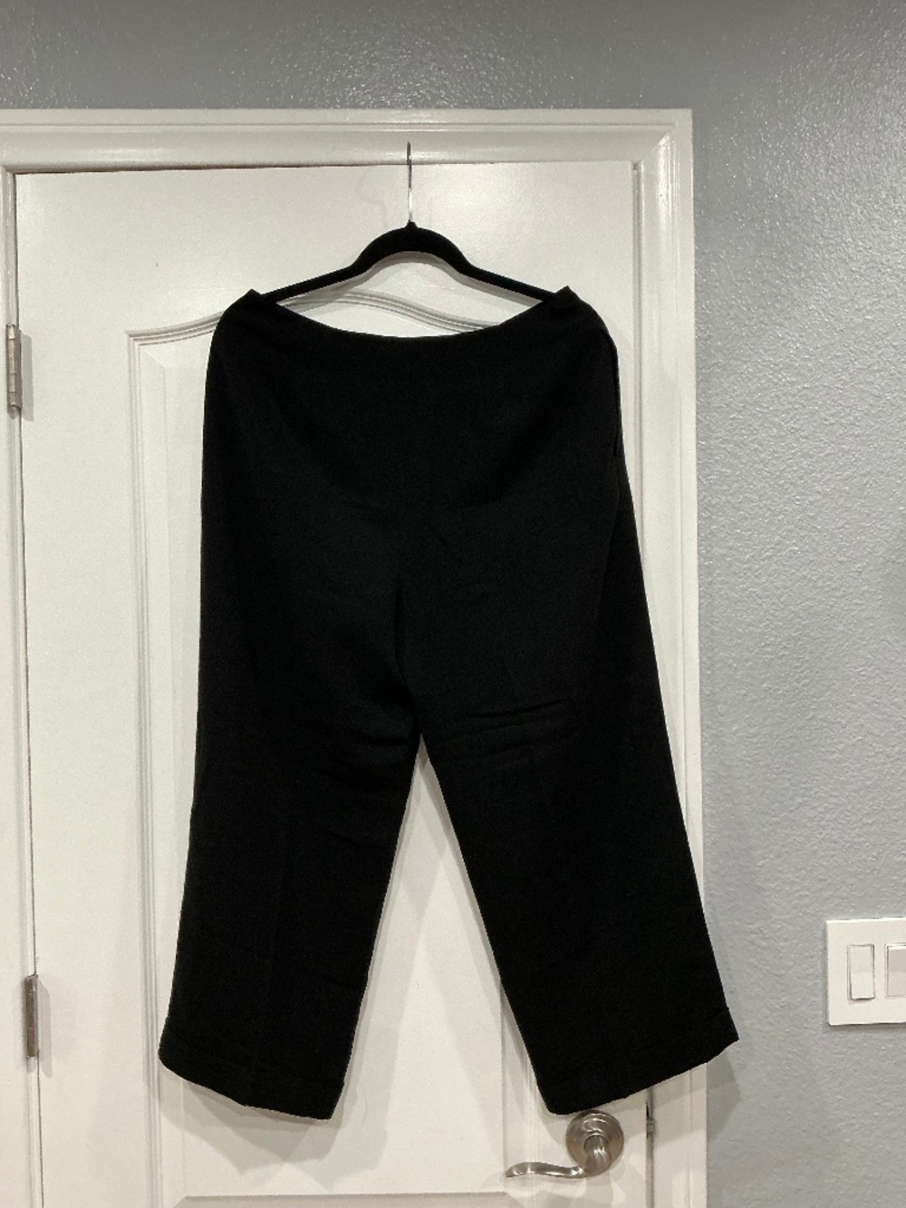 I.N.C.: Black Cropped Wide Leg Cuffed Dress Pants Trousers